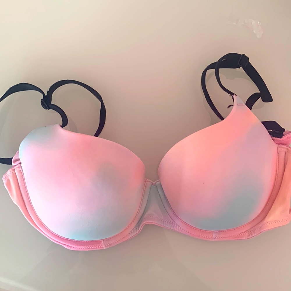 PINK Pink and Blue Ombré Wear Everywhere T-shirt Bra 34C